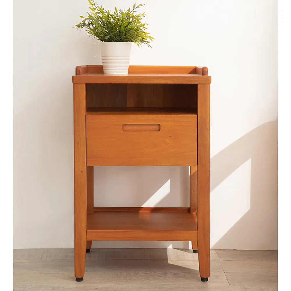 【Mahogany 瑪荷尼家具】免組裝  45X40X70 誠品米蘭多功能邊几MYR-C 全原木桃花心木  邊几M1-FS61-5(G2-45)