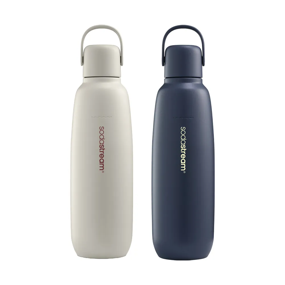 【Sodastream】Sodastream-隨我行碳酸不銹鋼保冷瓶 2色可選(深海藍/銀月沙)