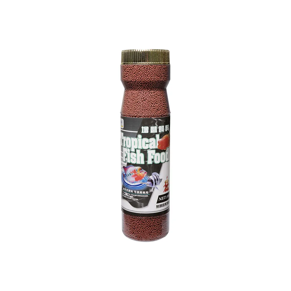 【AQUAFUN 水之樂】增豔飼料 小粒 600ml/300g(適用熱帶魚/七彩/血鸚鵡/慈鯛科/金魚)