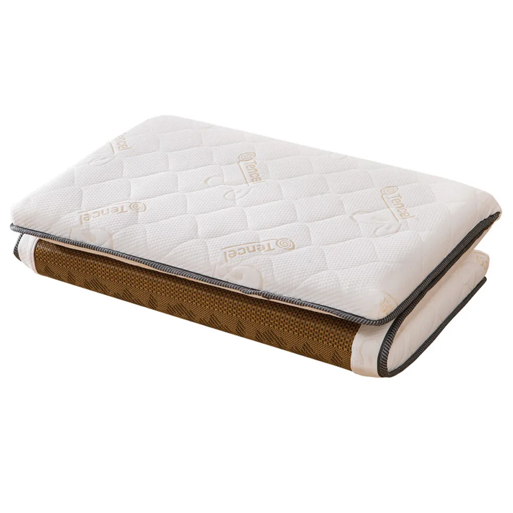 【Super Life】雙5尺白色-日系護背硬式可折薄床墊(5尺床重約23公斤高密度支撐力5顆星)