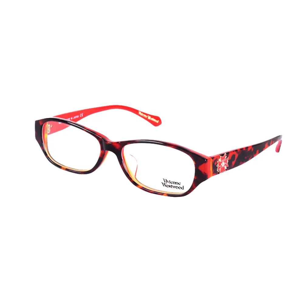 【Vivienne Westwood】龐克多邊形土星款光學鏡框(琥珀紅 VW274_03)