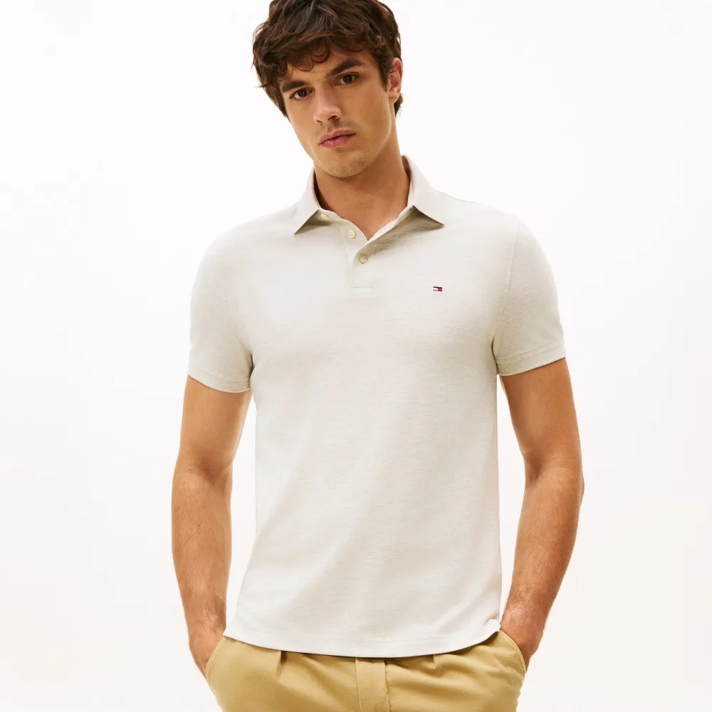 【TOMMY HILFIGER】官方旗艦館彈性修身 Polo 衫_灰色
