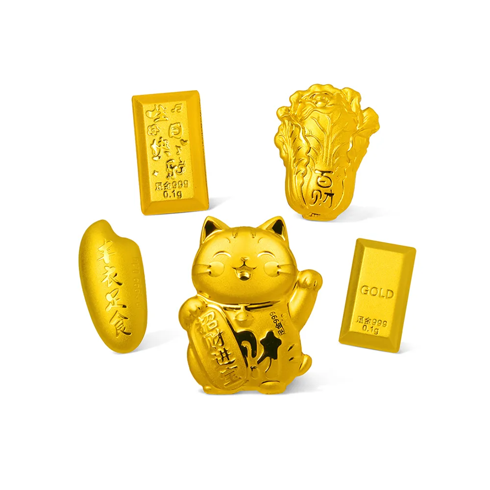 【GJS 金敬順】黃金擺件 純金9999 造型 金片(金重:0.1克/0.02錢+-0.01錢)