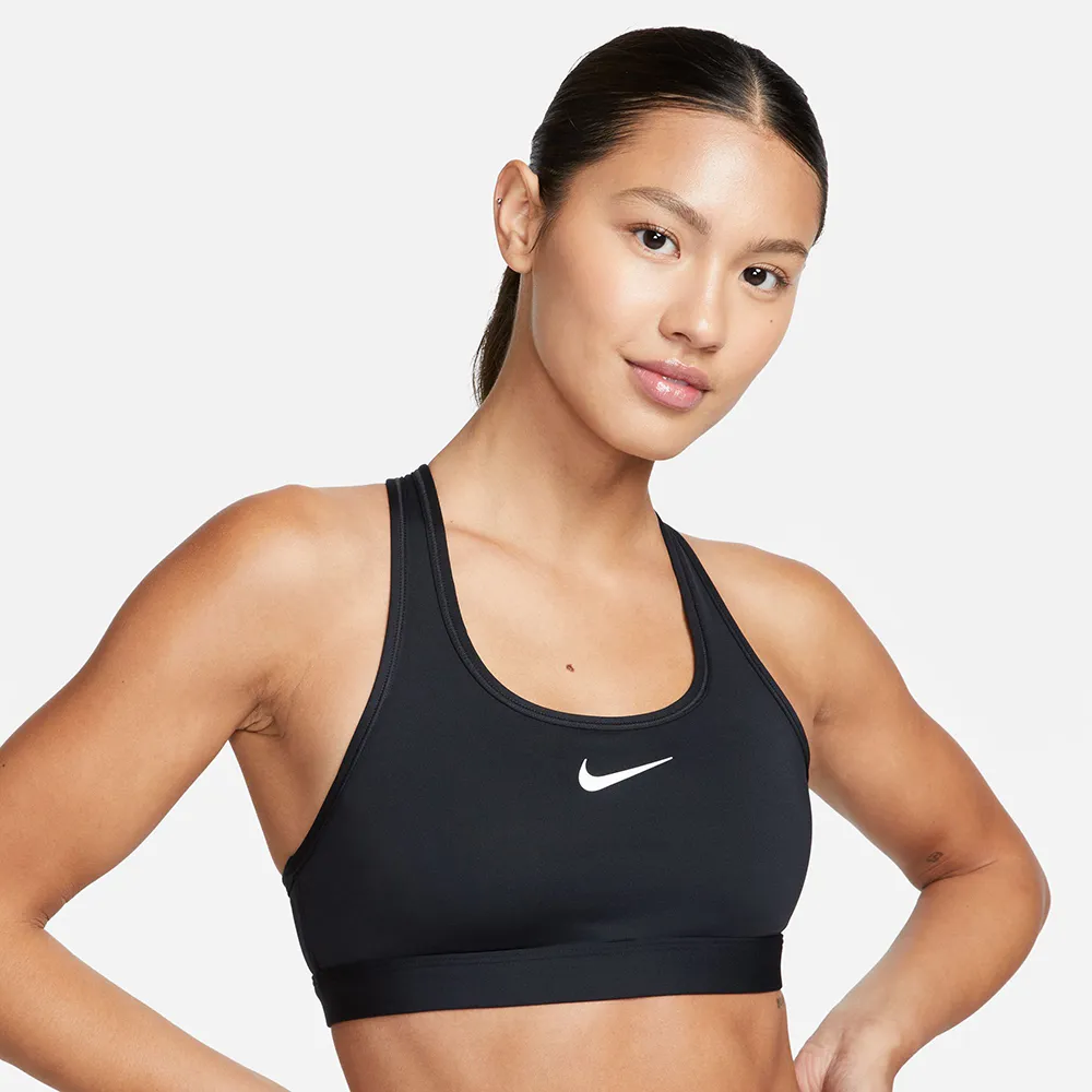 【NIKE 耐吉】運動內衣 女款 中度支撐 AS W NK SWSH MED SPT BRA 黑 DX6822-010