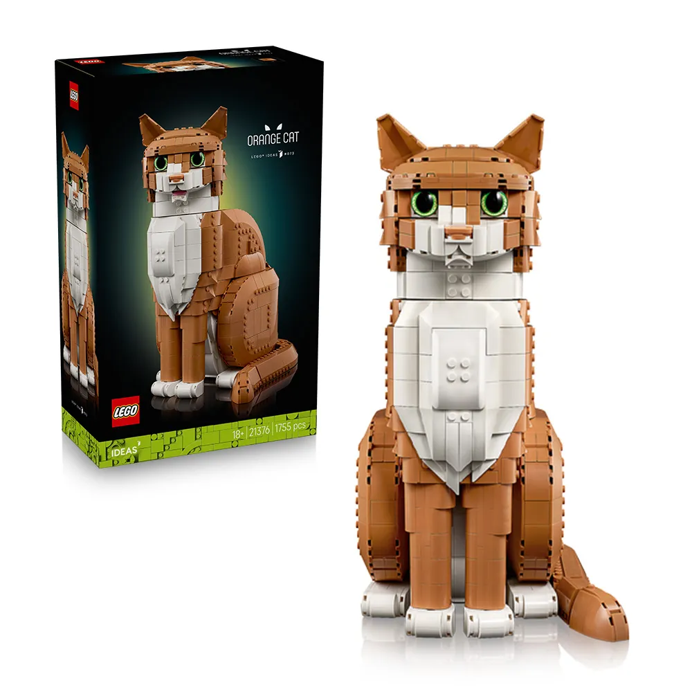【LEGO 樂高】Ideas 21376 橘貓(動物玩具 居家擺設 禮物 積木)
