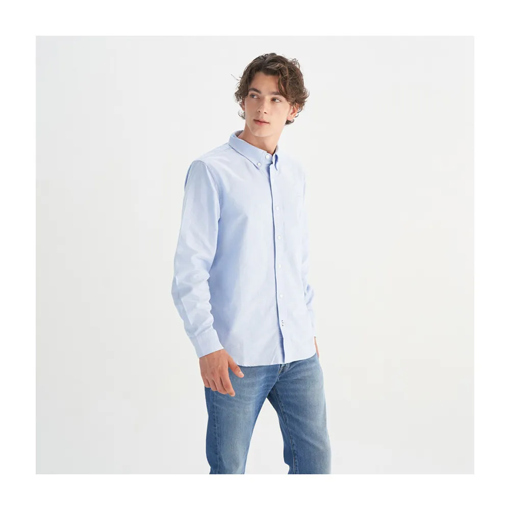 【LEVIS】男款 長袖襯衫 牛津領 素色襯衫 上衣 熱賣單品 0017V-0001