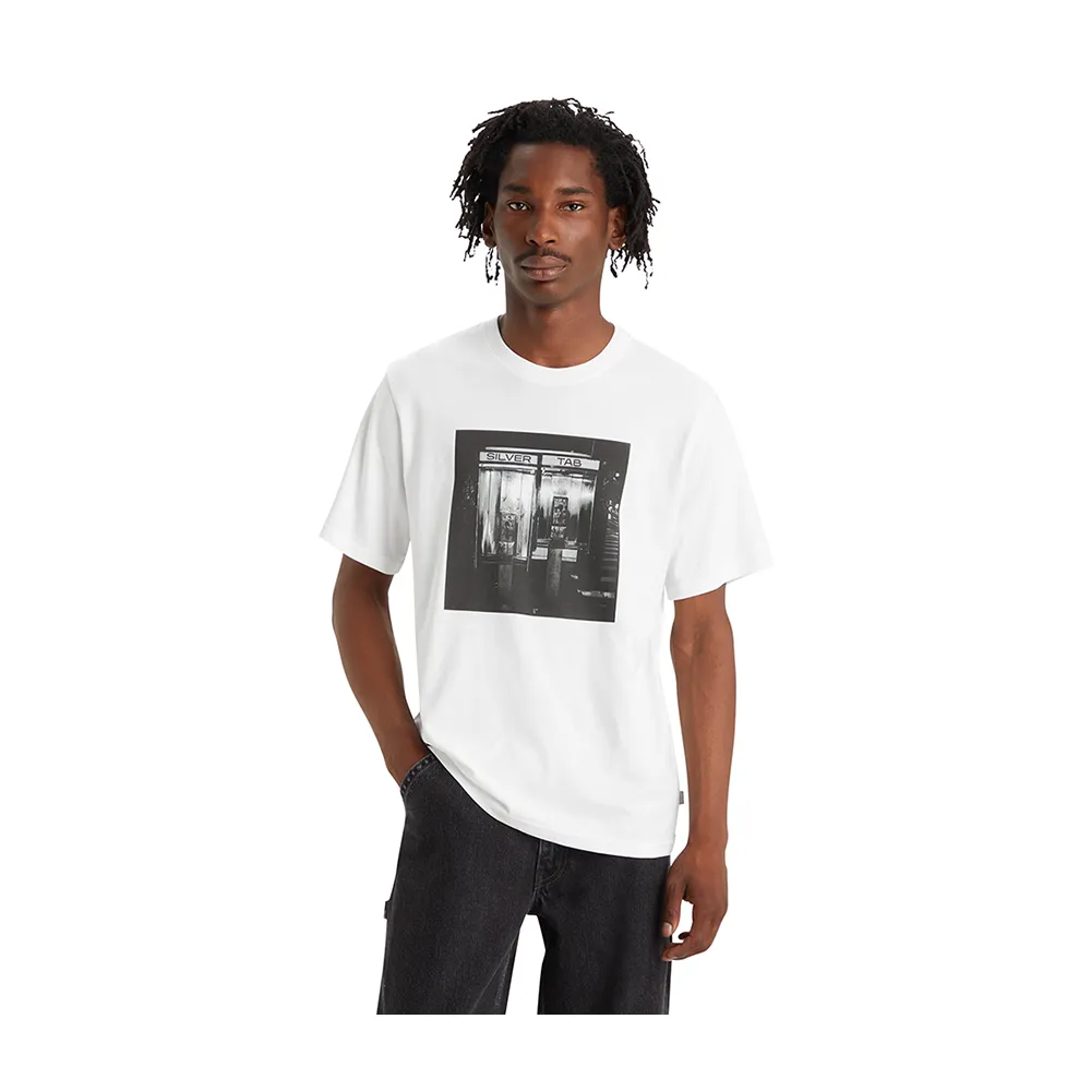 【LEVIS】SILVERTAB銀標系列 男款 寬鬆版短袖T恤 / POLAROID 灰 上衣 熱賣單品 16143-1397