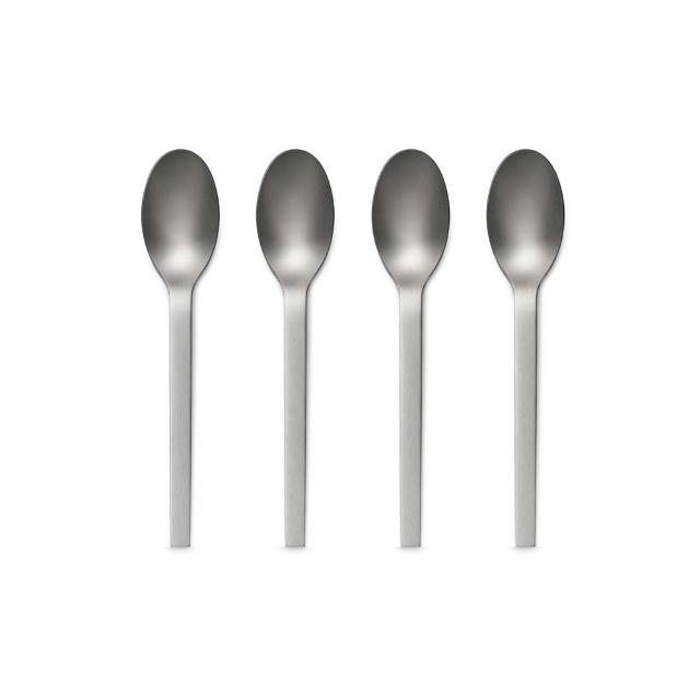 【ZWILLING 德國雙人】Minimale古典工業風咖啡匙4件組-現代銀(德國雙人牌集團官方直營)