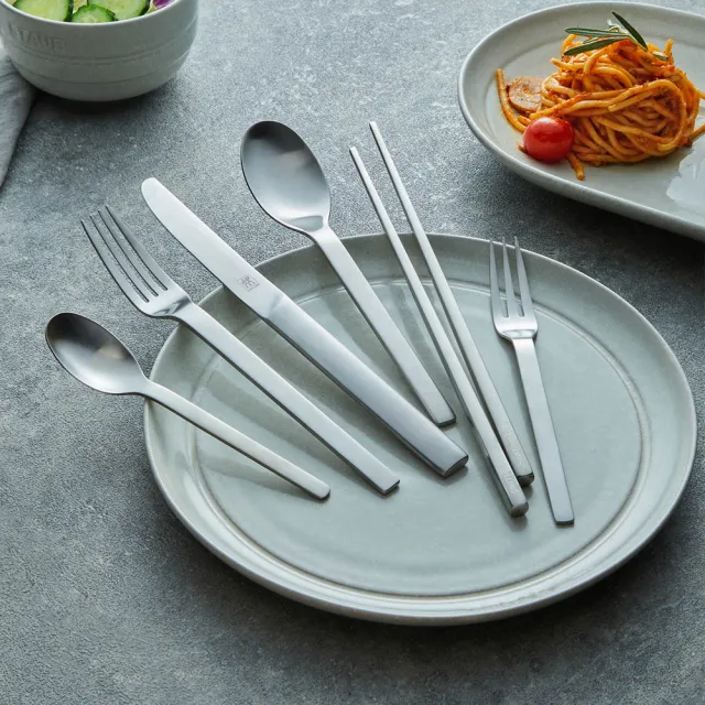 【ZWILLING 德國雙人】Minimale古典工業風餐叉4件組-現代銀(德國雙人牌集團官方直營)