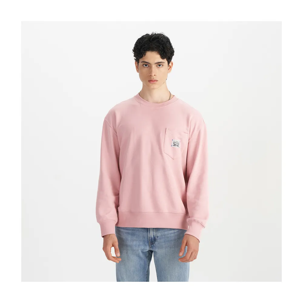 【LEVIS】男款 長袖T 大學T LOGOT 衛衣 上衣 熱賣單品 0018X-0001