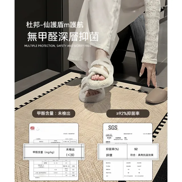 【窩居】100x100cm玄關入戶門地墊 進門腳踏墊 家用客廳地毯 自由裁剪 耐髒地墊