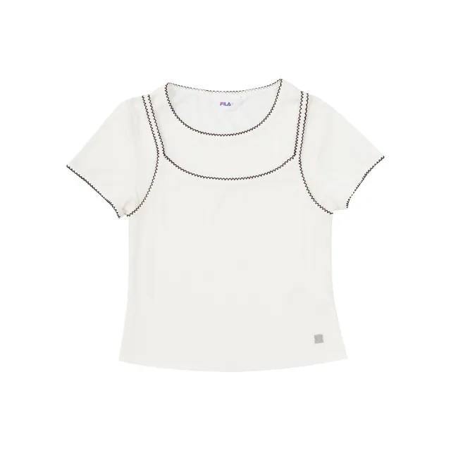 【FILA】女短袖圓領T恤-白色 5TEA-5410-WT