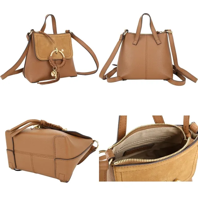 【See by Chloe’】Joan 牛皮拼接後背包(多色可選)
