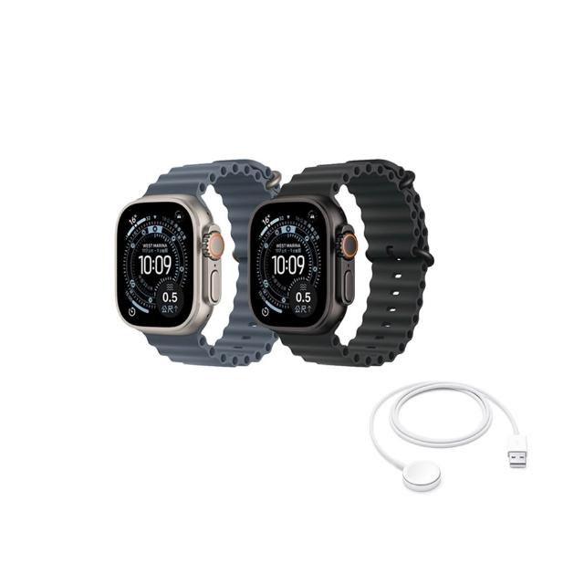 watch充電線組【Apple】Apple Watch Ultra3 2025 GPS+行動網路 49mm(鈦金屬錶殼搭配海洋錶帶)