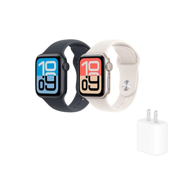 20W充電器組【Apple】Apple Watch SE 3 GPS 40mm(鋁金屬錶殼搭配運動型錶帶)