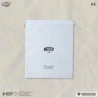 KEEP DRAWSTRING DUST BAG 白色 大容量 透氣 收納 手提 小閃電 LOGO 束口防塵袋 (KS322)
