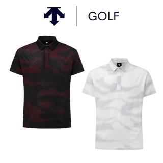 【DESCENTE】GOLF 迪桑特 Y-COLLARED 男款 高爾夫翻領上衣 短袖POLO衫 短袖上衣 運動上衣(兩色任選)