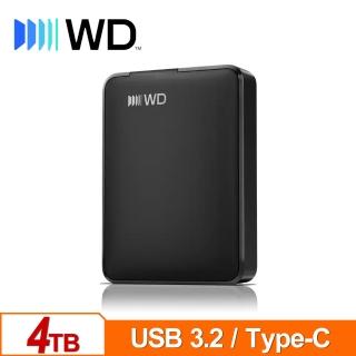 【WD 威騰】Elements 4TB 2.5吋 USB-C行動硬碟 (USB 3.2 Gen 1)