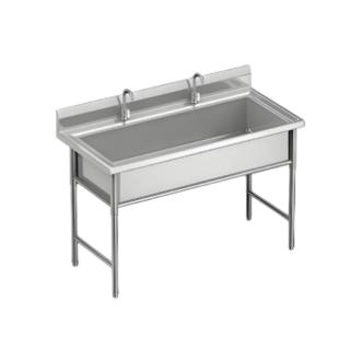 YouPin 商用不鏽鋼水槽 120*50*80cm(單冷水龍頭）學校廚房大單槽 洗碗池 洗菜池 洗手池