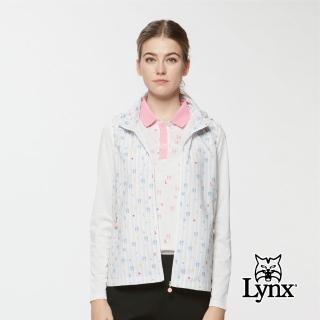 【Lynx Golf】女款四面彈性吸濕排汗環保紗線可收可拆連帽背心(淺灰色)