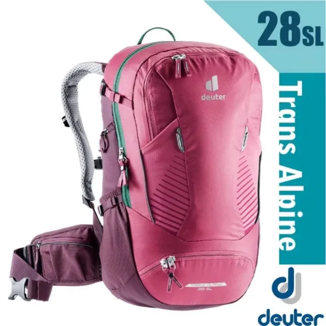 【deuter】Trans Alpine 28 SL 自行車背包.透氣休閒旅遊後背包28L/3200121 莓紅