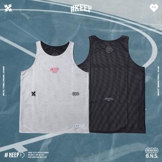 KEEP POWER PINK MESH JERSEY 黑白 桃紅 籃球 透氣 運動 黑白淘氣 雙面 球衣 (KS318)