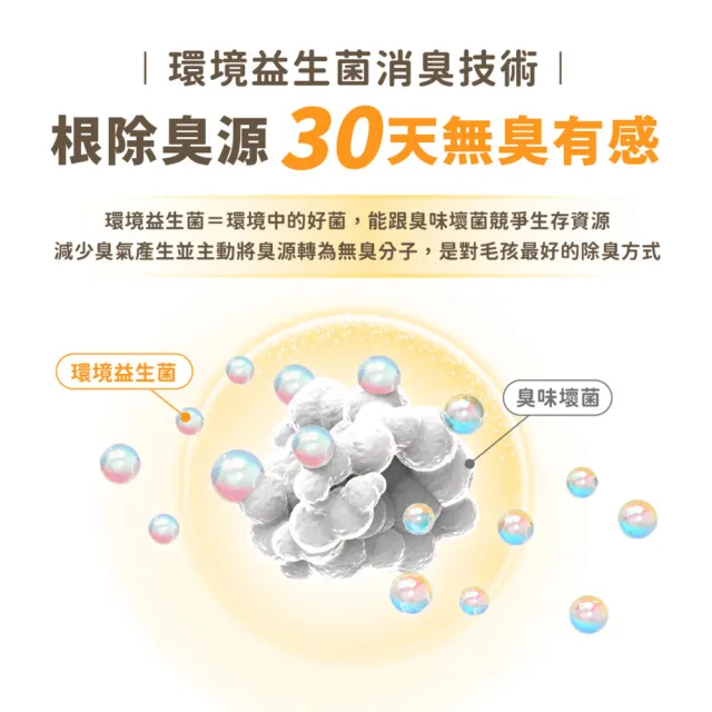 【汪喵星球】益生菌消臭瞬凝木薯砂2.4kg-6入組(瞬凝除臭 不黏底 近乎無塵 貓砂)