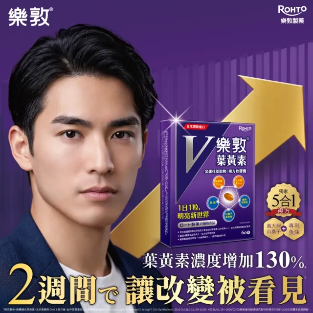 【樂敦】V游離型葉黃素複方軟膠囊 6入組(360粒 金盞花萃取物) (父親節88)