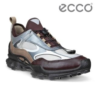 【ecco】BIOM C-TRAIL W NRL聯名款 蹤跡健步運動鞋 女鞋(深紅色/水泥灰/銀色/荳蔻棕 81040361716)