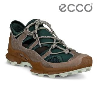 【ecco】BIOM C-TRAIL W NRL聯名款 健步蹤跡鏤空設計低筒休閒鞋 女鞋(淺棕色/棕褐色/藻綠色 80349361457)