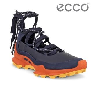 【ecco】BIOM C-TRAIL W NRL聯名款 健步蹤跡鏤空設計高筒休閒鞋 女鞋(午夜藍 80348351117)