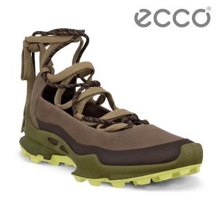 【ecco】BIOM C-TRAIL W NRL聯名款 健步蹤跡鏤空設計高筒休閒鞋 女鞋(咖啡色/淺棕色 80348361456)