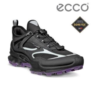 【ecco】BIOM C-TRAIL W 蹤跡健步山系防水戶外休閒鞋 女鞋(黑色/深紫色 80338356784)