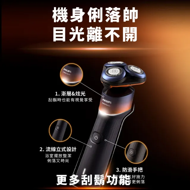 【Philips 飛利浦】X5012 俐落X系列三刀頭電鬍刀 (AI護膚/官方直營)