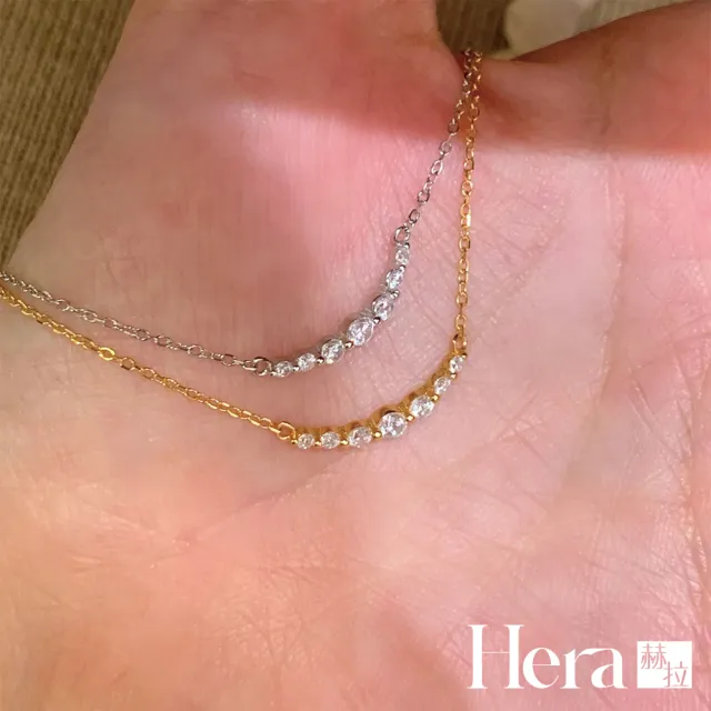 【HERA 赫拉】鍍14K金微笑鎖骨鍊 H115070605(鍍14K微笑 鎖骨鍊)
