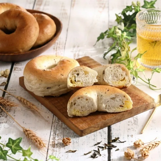 【BAKER 胖大師】西班牙雙倍巧克力貝果、伯爵奶酥貝果任選10入