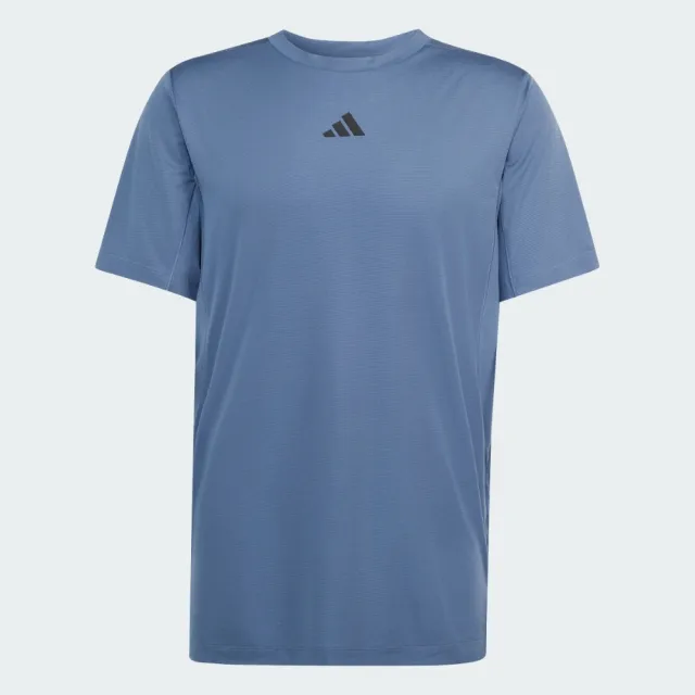 【adidas 愛迪達】短袖上衣 男 訓練 慢跑 亞規 D4T PrimeLift T 藍 KV6621