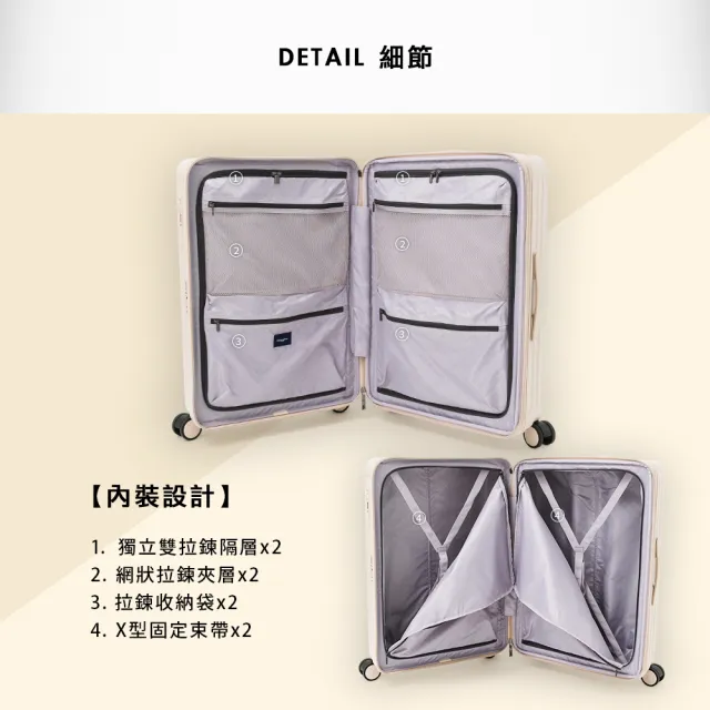 【金安德森】24吋 一鍵煞車 對開式頂規Hinomoto日乃本輪Latitude擴充型行李箱(多色任選)