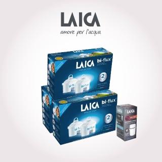 【LAICA 萊卡】義大利除菌濾芯1入&雙流濾芯*6入(1年份濾芯組合 共7芯)