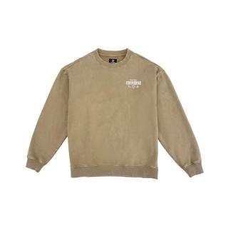【CONVERSE】CONVERSE WASHED CUT & SEW CREW FLEECE SWAMP CORE 男女 長袖上衣 (UCJ123-FAK)