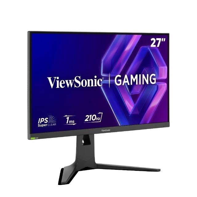 【ViewSonic 優派】雷蛇白色有線電競滑鼠組★XG2735-2K 27型IPS 2K 210Hz電競螢幕(G-Sync相容/HDR400/1ms/