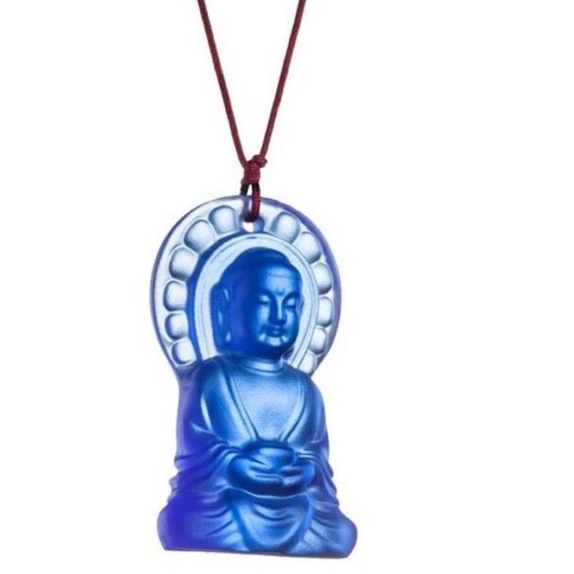 【琉璃工房】光明隨身項墜 藥師佛(佛像/法器/送禮/琉璃/禮物/玻璃/水晶/藝術品/擺飾/禮贈/企業)