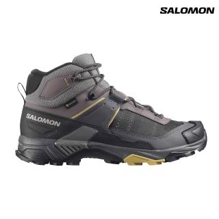 【salomon】X ULTRA 5 MID WIDE GORE-TEX 男款 登山鞋 灰褐