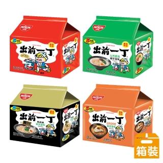【NISSIN 日清】出前一丁速食麵袋麵455~500g/袋x6袋 箱裝(麻油、九州濃湯、黑蒜油、北海道味噌) 泡麵