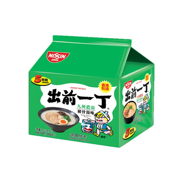 【NISSIN 日清】出前一丁速食麵袋麵455~500g/袋x6袋 箱裝(麻油、九州濃湯、黑蒜油、北海道味噌) 泡麵