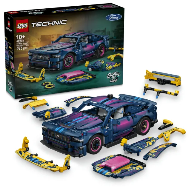 【LEGO 樂高】科技系列 42236 客製化改裝廠 Ford Mustang GT 汽車(福特汽車 汽車模型 禮物 玩具)