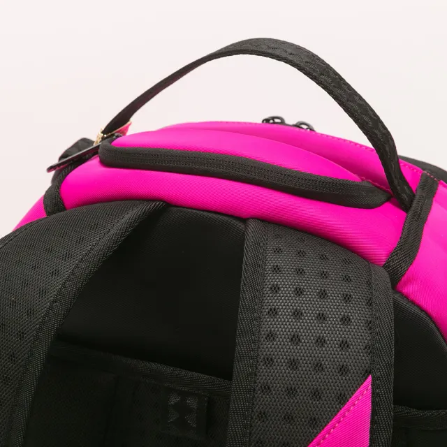 【SPRAYGROUND】潮流撞色鋸齒鯊大容量後背包(粉色)