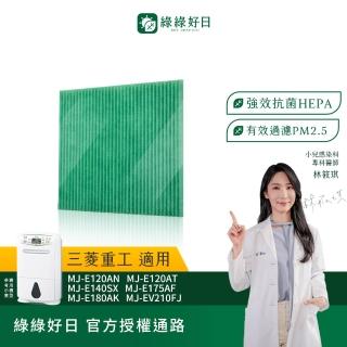 【Have Green Days 綠綠好日】三入組 適用 三菱 MJ-E120AN MJ-E120AT MJ-P180PX HEPA抗菌濾網