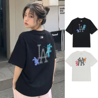 【MLB】背後兔子大Logo短袖T恤 Monogram系列 道奇/洋基隊(3ATSM1064-兩款任選)