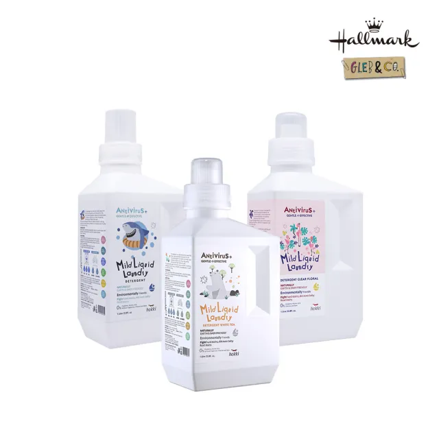 【Hallmark】Hokki腸病毒/新冠病毒洗衣精1000ml 三入組(柔敏配方 無添加 抗菌專利)